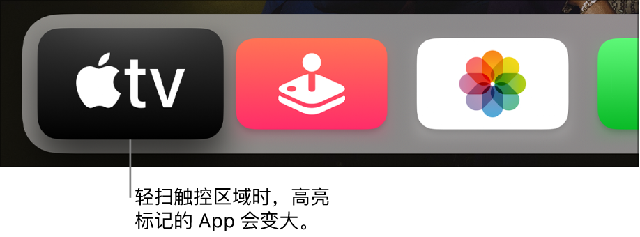 主屏幕上选定的 App