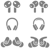 Ícones de fones de ouvido