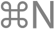 Symbol Command následovaný písmenem N