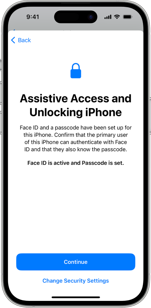 An iPhone with a screen asking the trusted supporter to confirm the person using the device knows the device passcode.