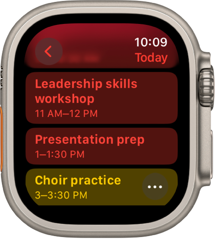 Calendar not showing on apple online watch