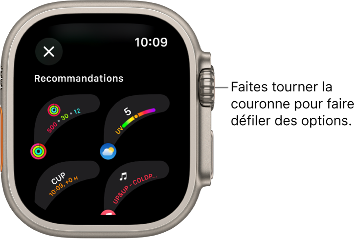 Changer de cadran sur votre Apple Watch Ultra Assistance Apple FR