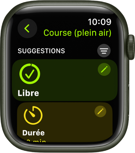 Ajuster des exercices sur l Apple Watch Assistance Apple SN