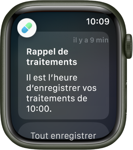 Surveiller ses traitements sur l Apple Watch Assistance Apple