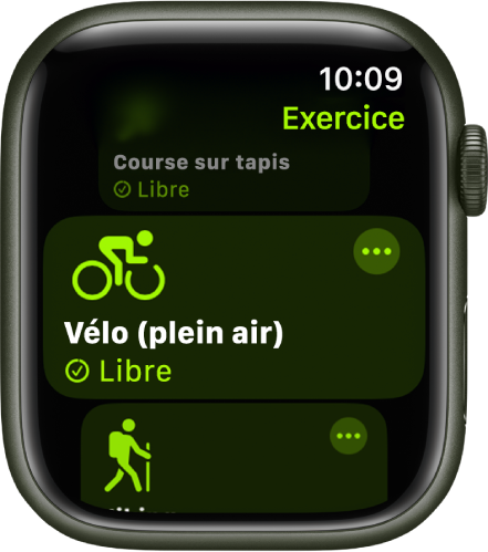 Premiers pas avec l app Exercice sur l Apple Watch Assistance