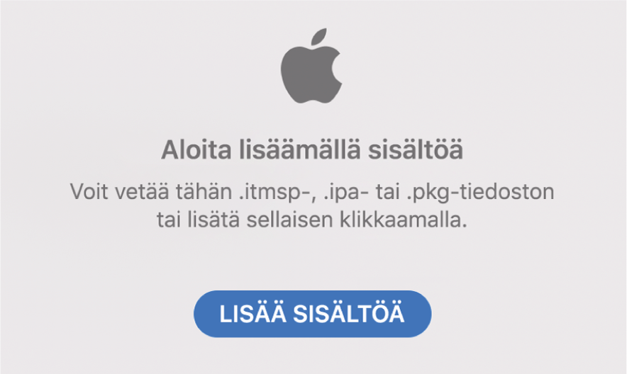 Sisällön lisäämisikkuna