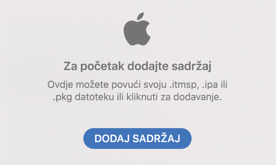 Dodati prozor sadržaja
