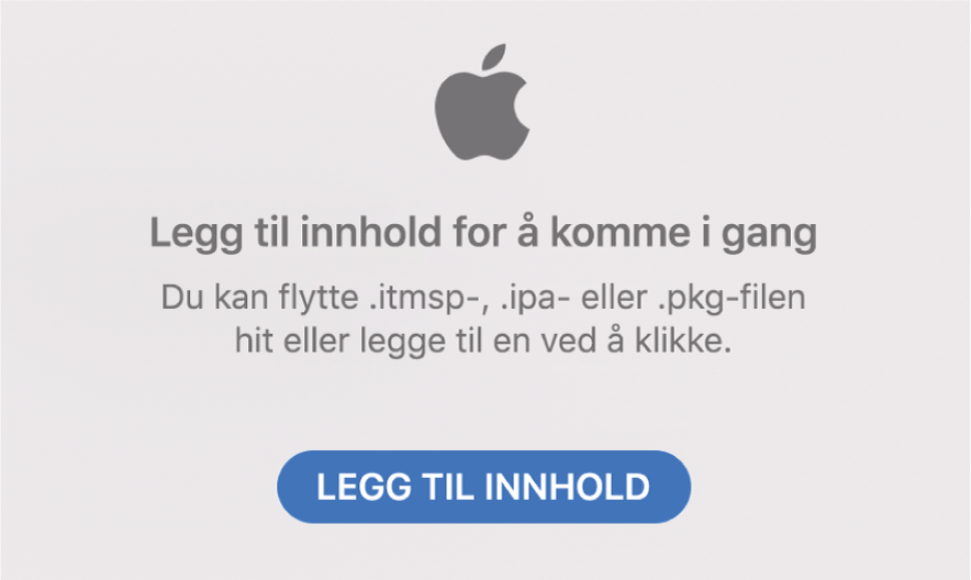 Legg til innhold-vindu