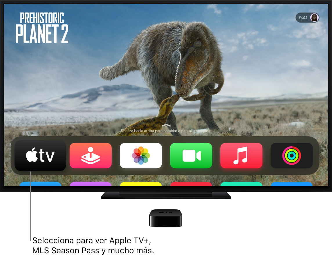 App Apple TV en la pantalla de inicio