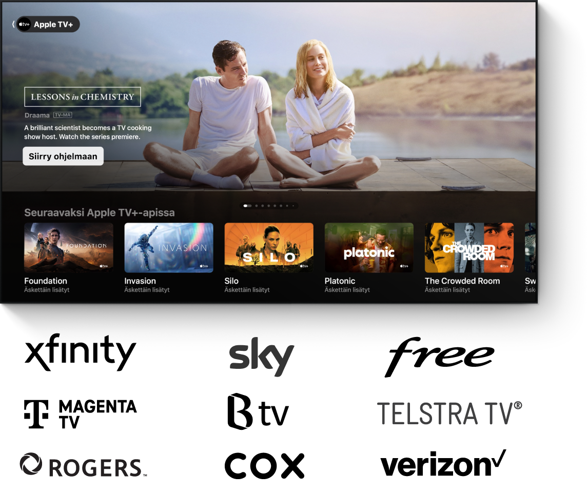Kuvassa näkyy Apple TV+ -appi