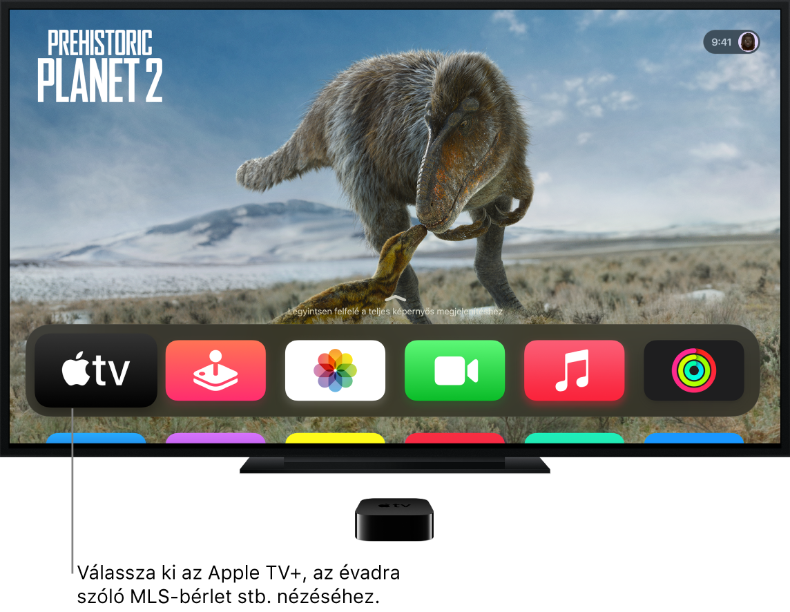 Apple TV app a főképernyőn