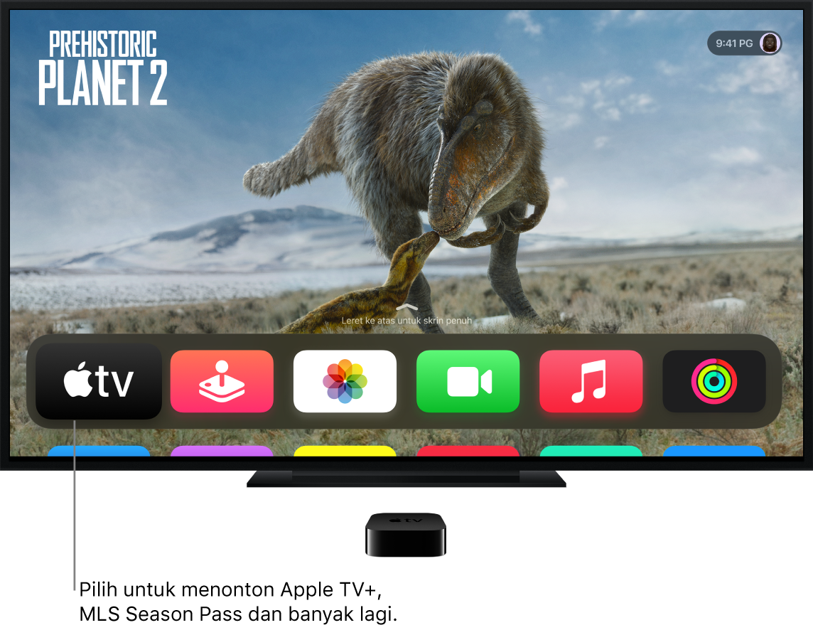 App Apple TV+ pada skrin utama