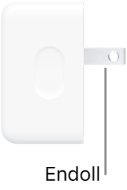 L’adaptador de corrent compacte de 35 W amb dos ports USB‑C.