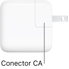 Adaptador de Alimentação USB-C de 30 W.