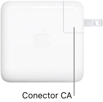 Adaptador de alimentação USB-C de 70 W.