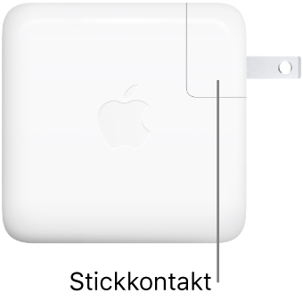 USB-C-strömadaptern på 70 W.