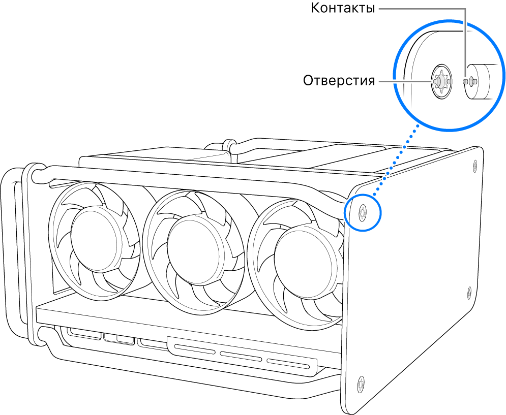 Совмещение контактов с отверстиями.