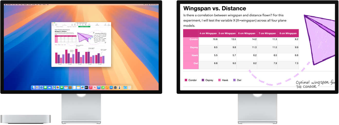 Zoom Display active on the right display, with the screen size fixed on the left display.