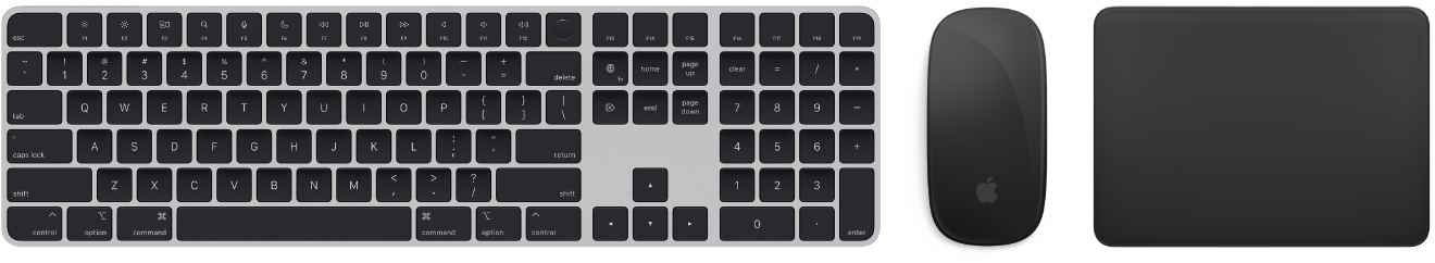 Клавіатура Magic Keyboard, миша Magic Mouse і трекпед Magic Trackpad.