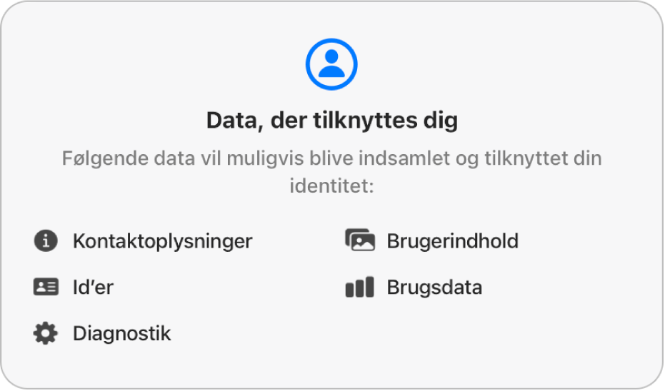 En del af hovedsiden i Mac App Store, hvor den valgte appudviklers anonymitetspolitik vises.