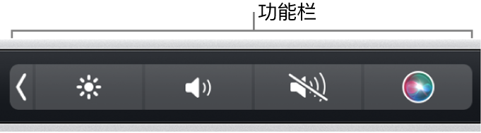 触控栏右端的折叠功能栏。