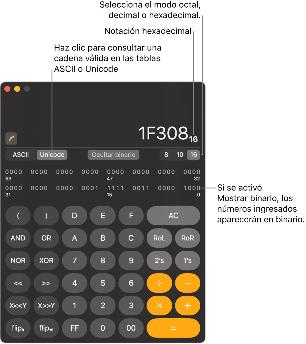 Una calculadora en el modo de programación.