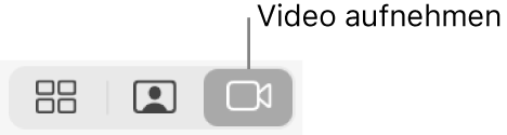 Die Taste „Video“ (mit der du ein Video aufnehmen kannst).