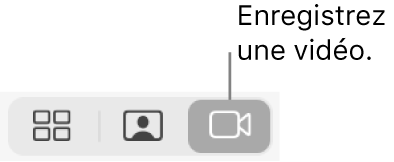 Le bouton Vidéo (pour enregistrer une vidéo).