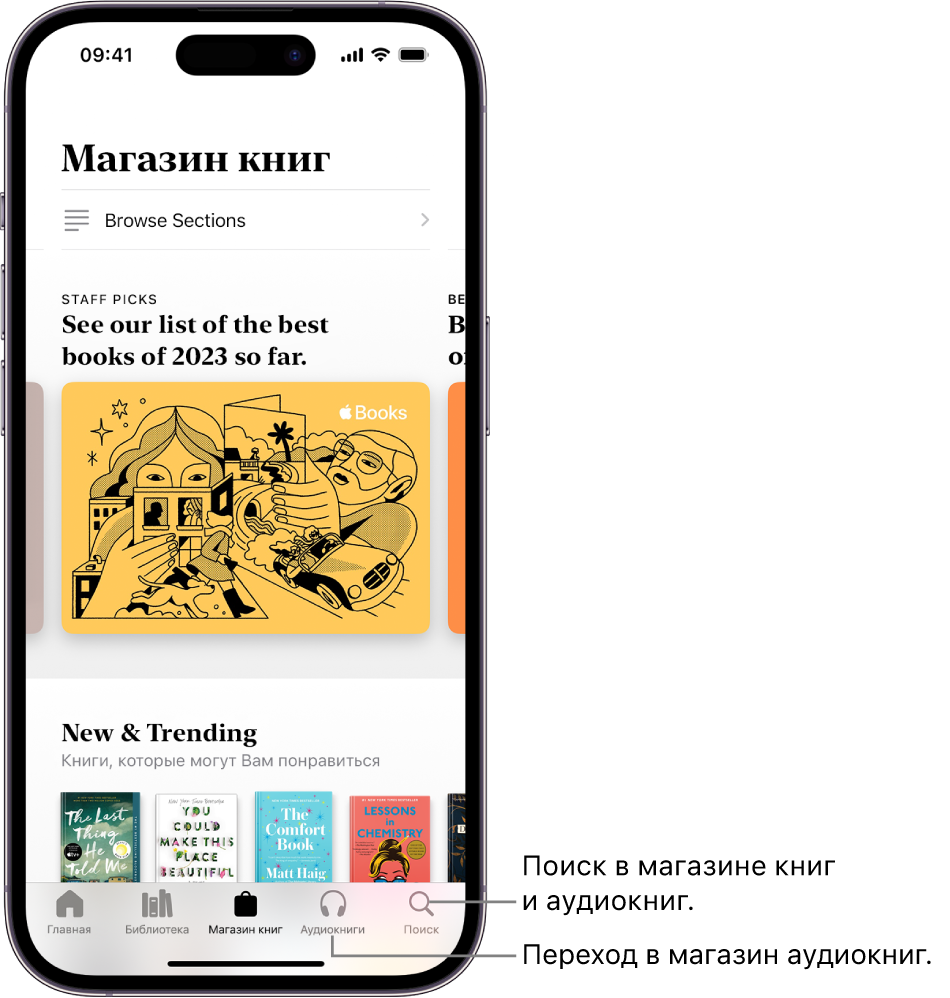 Покупка книг и аудиокниг на iPhone - Служба поддержки Apple (RU)