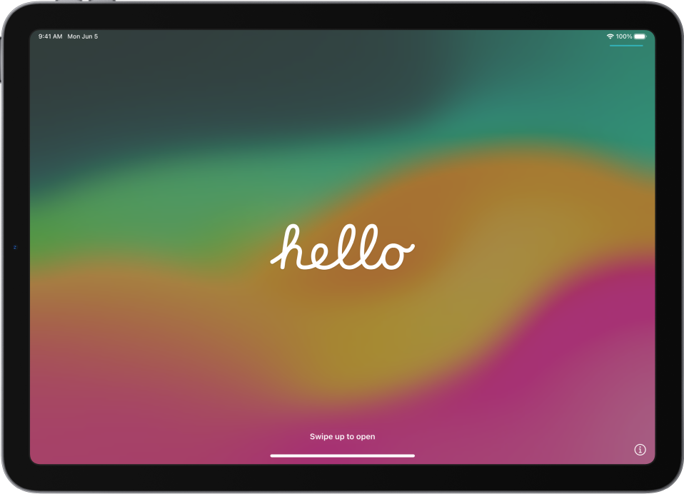 IPad hello screen