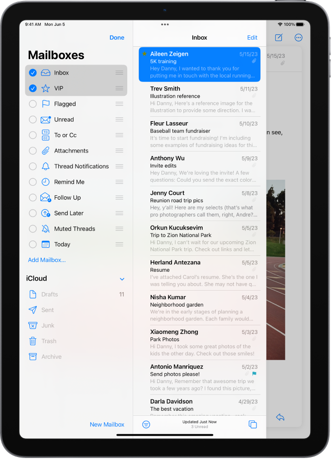 Organize email in mailboxes on iPad - Apple Support