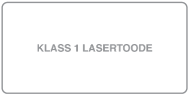 Silt, millel on kirjas “Class 1 laser product”.