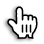 Pointing hand cursor