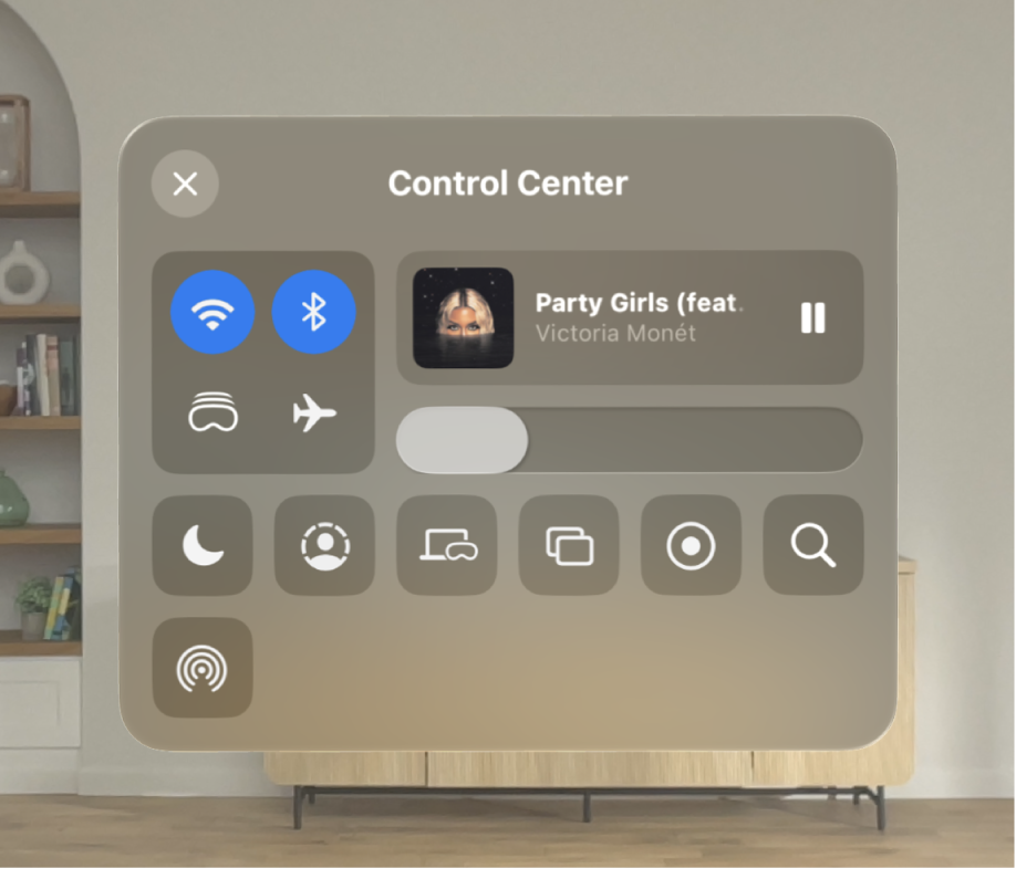 Control Center, showing controls for Focus, Guest User, Search, AirDrop, and more.