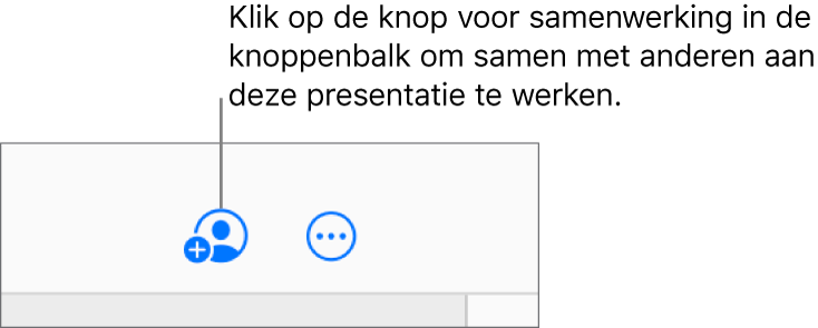 De knop 'Samenwerking' in de knoppenbalk.