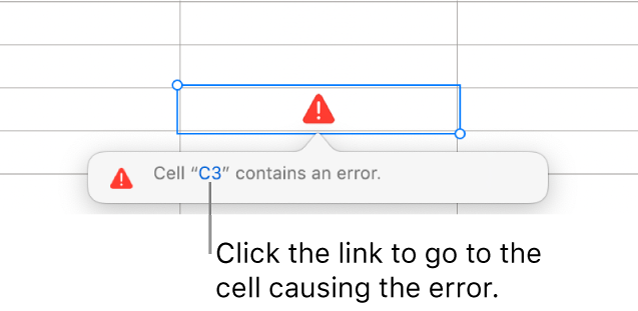 A cell error link.