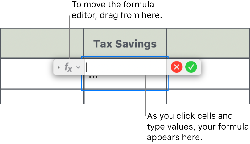 The formula editor.