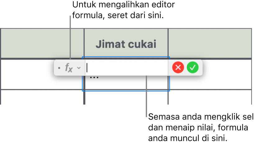 Editor formula.