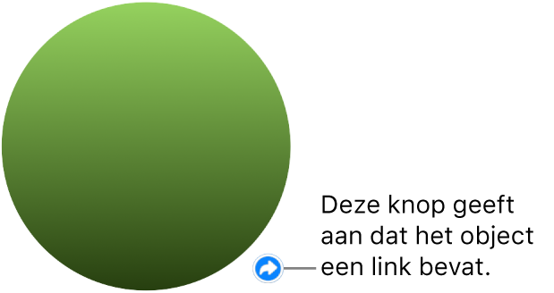 Een knop met een link op een vorm.