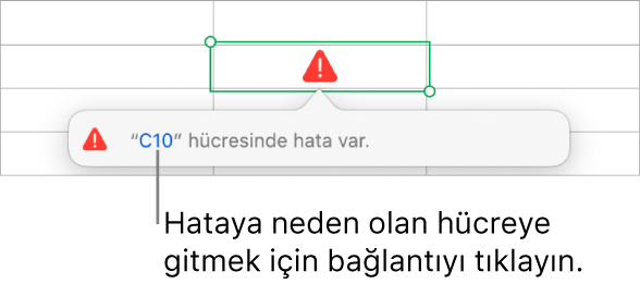 Hücre hatası bağlantısı.