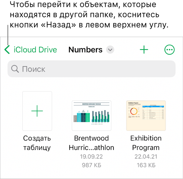 Менеджер таблиц для iPhone.