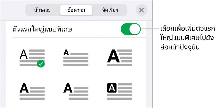 ตัวควบคุมตัวแรกใหญ่แบบพิเศษที่อยู่ในเมนูข้อความ