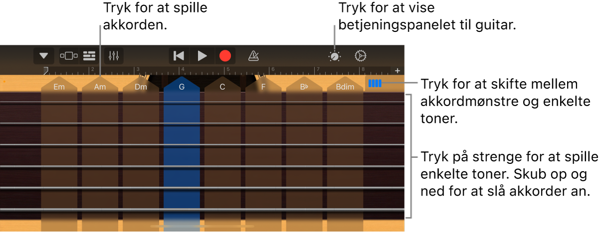 Touch-instrumentet Guitar