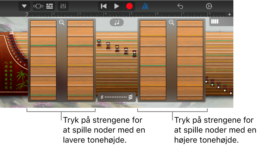 Zoomfelter til guzheng