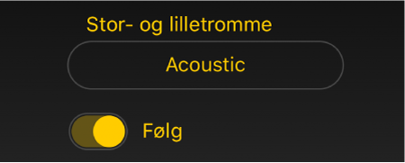 Figur. Kontakt og menu til Følg Drummer.