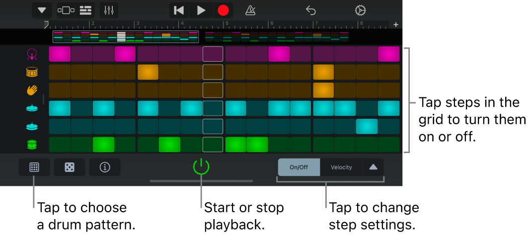 Beat Sequencer Touch Instrument