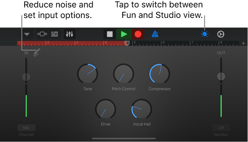 Audio Recorder Studio View