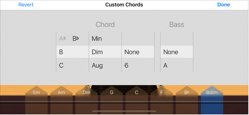 Custom Chords control wheels