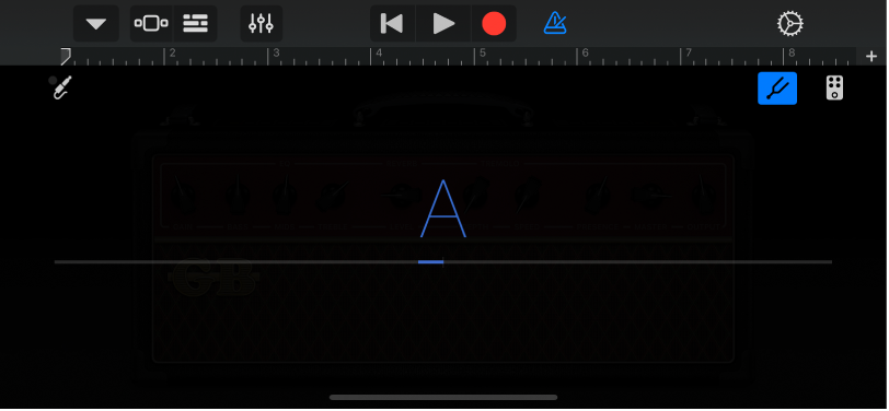 Afinador del amplificador de guitarra