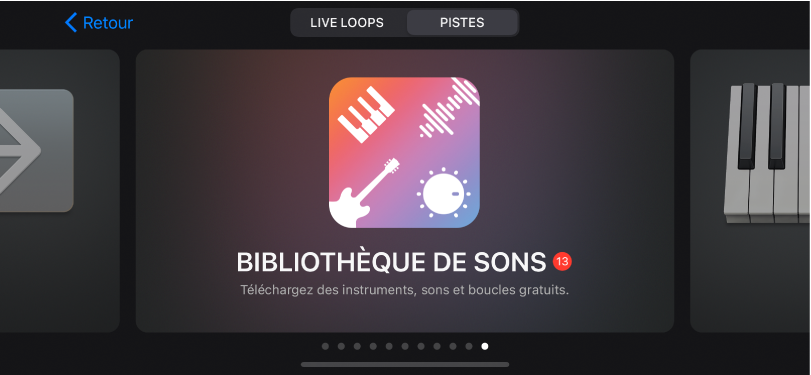 Bibliothèque de sons dans le navigateur de sons